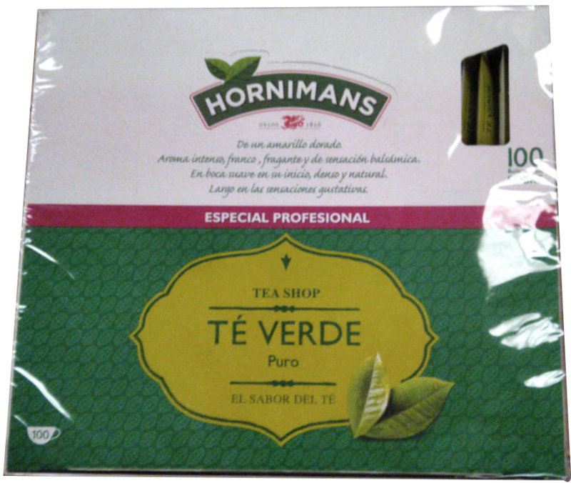 Te Verde Hornimans caja de 100 sobres Precio sin IVA 5.99 €
