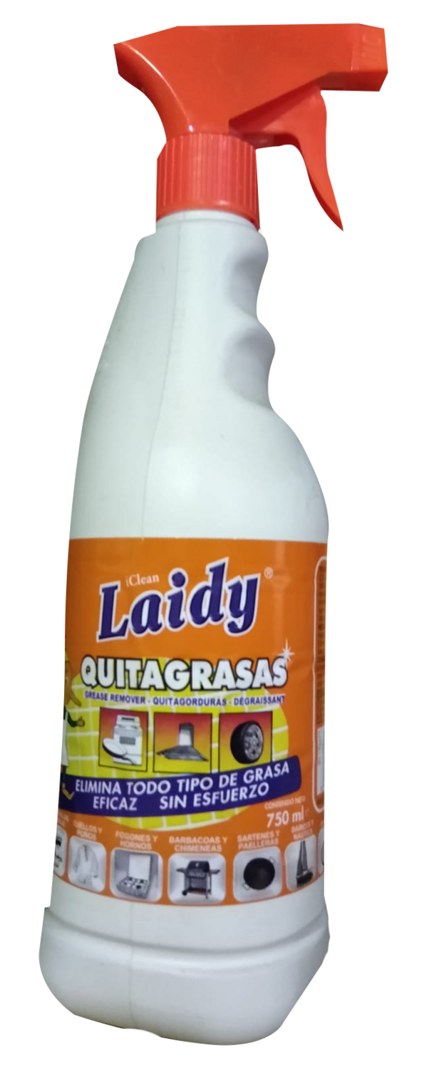 Quitagrasas  con pistola Laidy botella de  750 ml Precio Sin IVA 1,95€