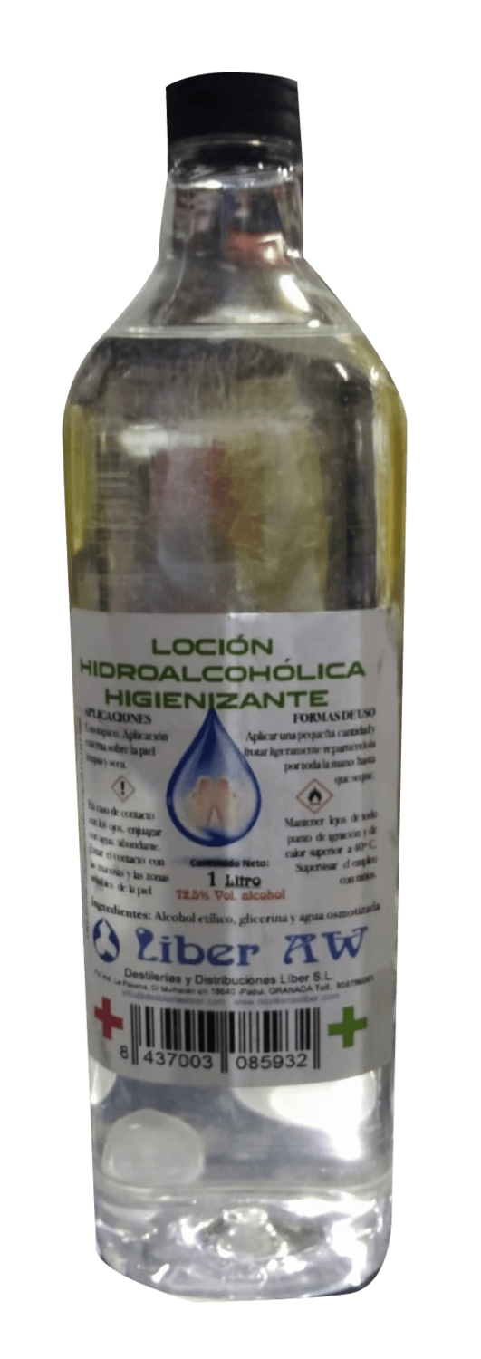 Gel Desinfectante de manos Liber botella de 1 ltr