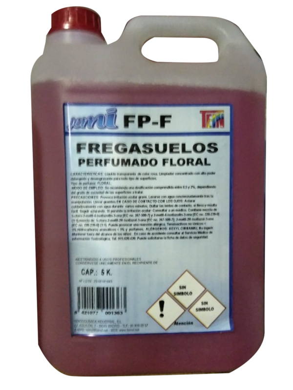 Fregasuelos Perfumado Floral Garrafa de 5 Ltr Precio Sin IVA 3,95€