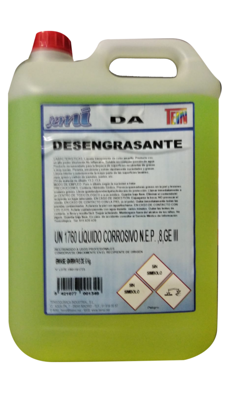 Desengrasante extra fuerte garrafa de  5 Ltr Precio Sin IVA 7,95€