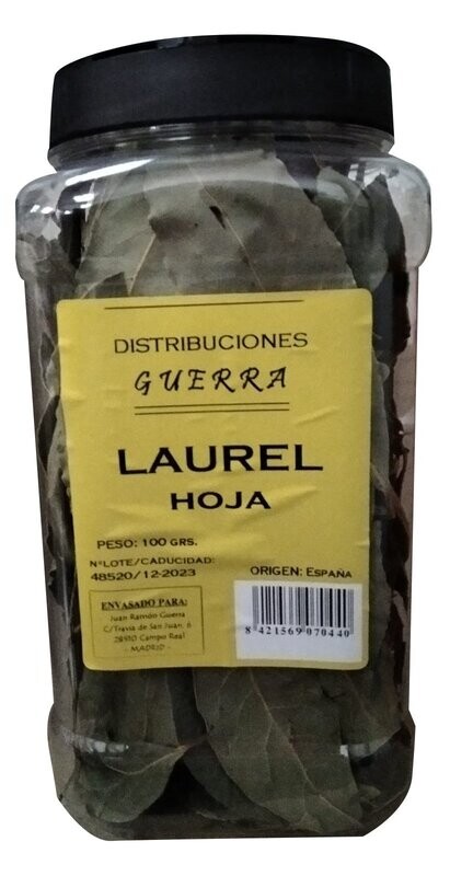 Laurel hoja ,  bote hosteleria Precio Sin IVA 2,80€