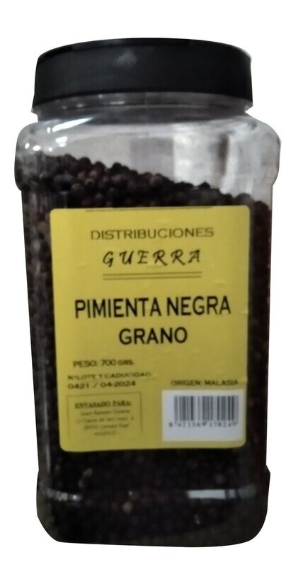 Pimienta Negra en Grano  , Bote Hosteleria Precio Sin IVA 10,75€