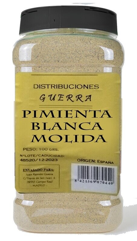 Pimienta Blanca Molida ,  Bote Hosteleria Precio Sin IVA 10,71€