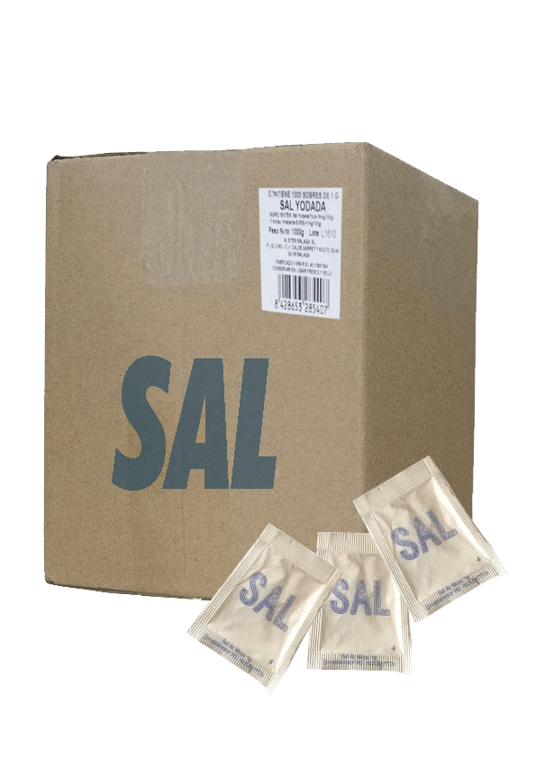 Sal fina en monodosis caja de 1000 sobres de 1 gr