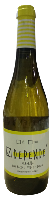 Vino Blanco Albariño Depende botella 75 cl Precio sin IVA 7.35 €