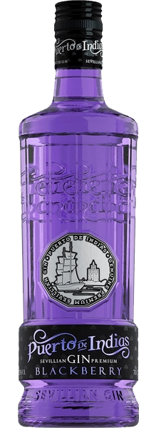 Ginebra Puerto de Indias BLACK BERRY botella 70 cl  Precio sin iva 12.53 €