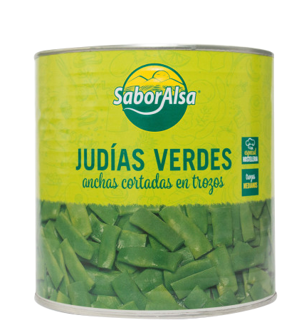 Judias Verdes Cocidas Bote de  3kg Precio sin IVA 4,43 €