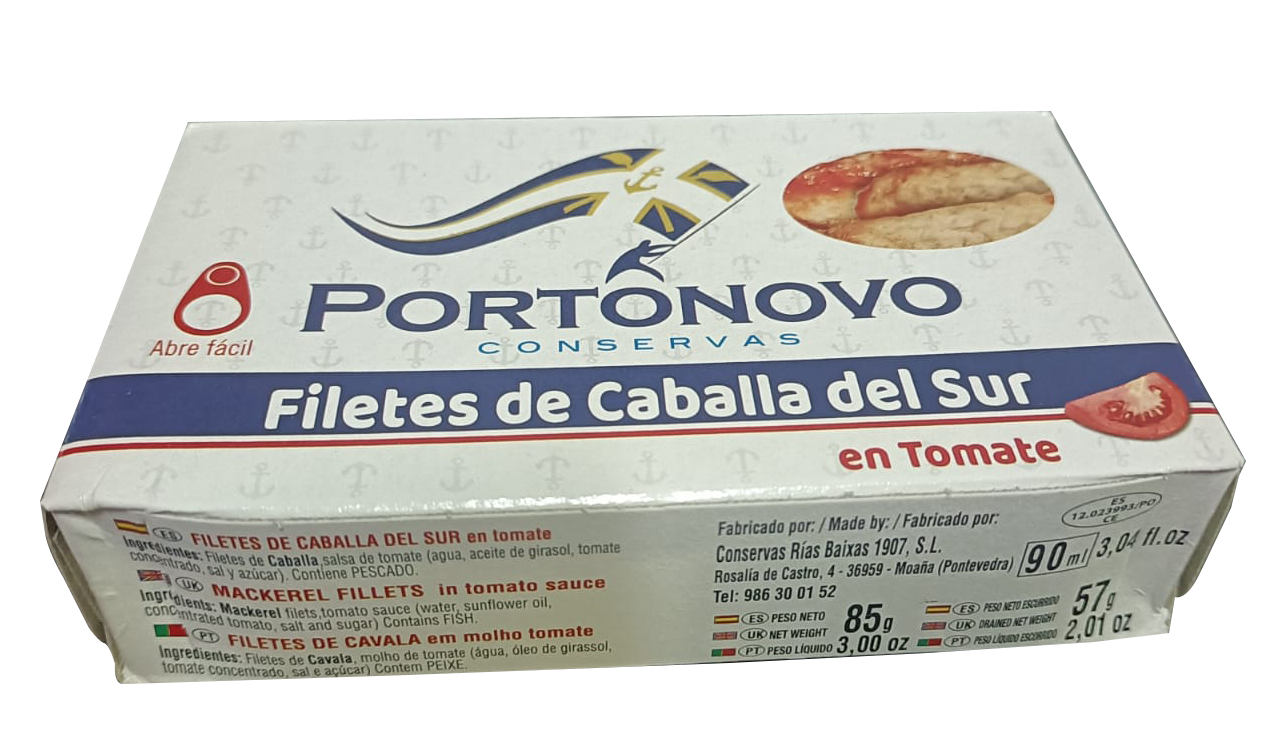 Filete de Caballa con tomate LATA PEQUEÑA Precio sin IVA 1.74 €