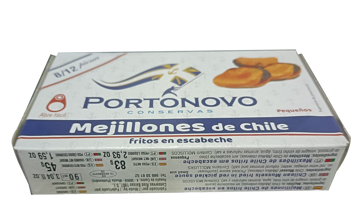 Mejillones en escabeche  8/12 piezas LATA PEQUEÑA   Precio sin IVA 2.25 €