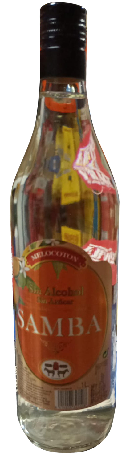 Licor de Melocoton Samba sin alcohol 1LTR   Precio sin IVA 2,99 €