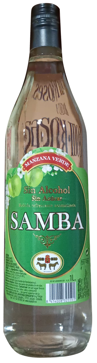 Licor de Manzana Samba sin alcohol 1 LTR   Precio sin IVA 2,99 €