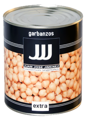 Garbanzos Cocidos Bote de  3 kg Precio sin IVA 4,10€
