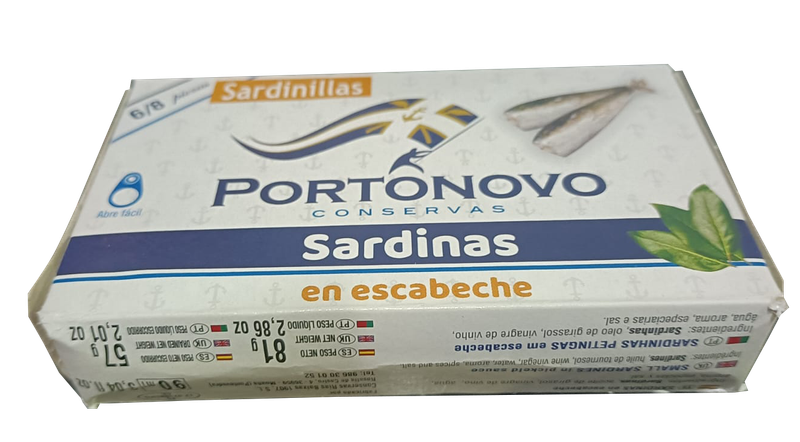Sardina en escabeche LATA PEQUEÑA porto novo   Precio sin IVA 1.70 €