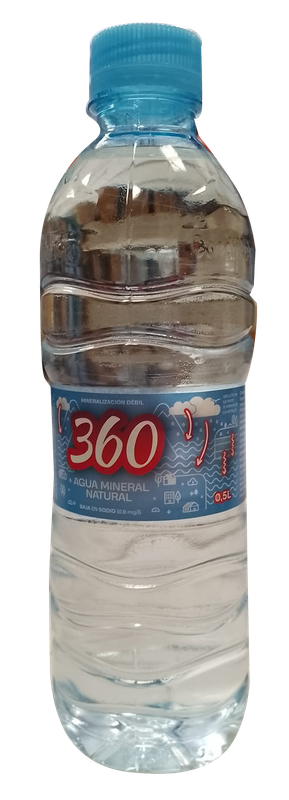 Agua 360 caja de 24 botellas de 50 cl Precio sin IVA 3.99 €