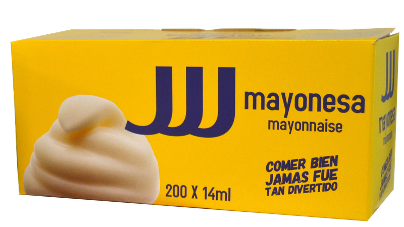 Mayonesa sobres caja de  250 sobres Precio Sin IVA 11,22€