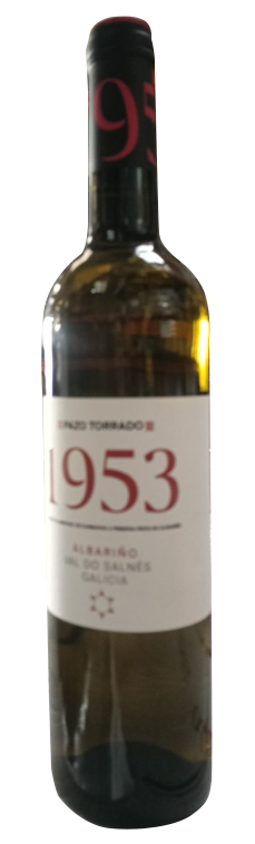 Vino Blanco Albariño Pazo torrado botella 75 cl Precio sin IVA 5.95 €