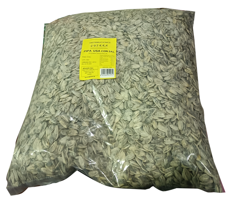 Pipas con  Sal   bolsa   3 Kg Precio sin iva 8.60 €