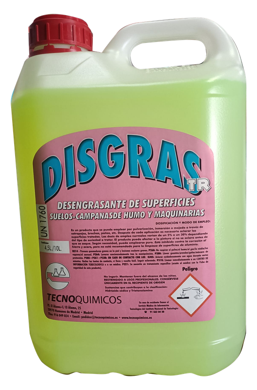 Desengrasante extra fuerte garrafa de  5 Ltr Precio Sin IVA 8.45 €