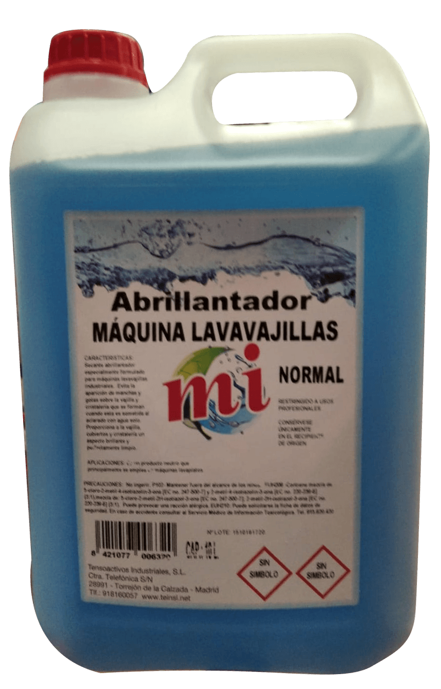 Abrillantador Maquina industrial garrafa  5 Ltr Precio Sin IVA 7.94 €