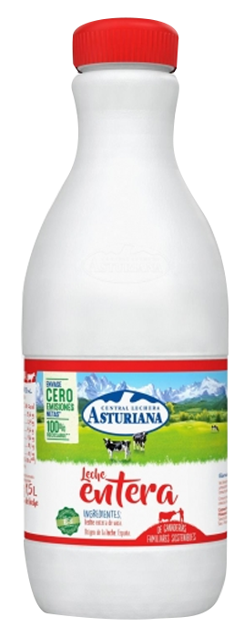 Leche Asturiana Hosteleria caja de  6 botellas de 1,5 ltr Precio sin IVA 11.91 €