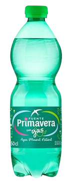 Agua Fuente Primavera con Gas caja de 24 botellas de 50 cl Precio sin IVA 7.95 €
