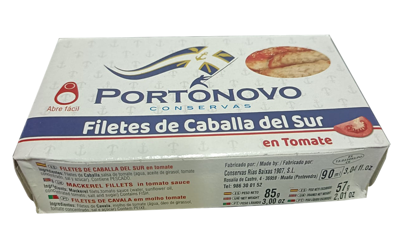 Filete de Caballa con tomate LATA PEQUEÑA Precio sin IVA 1.74 €