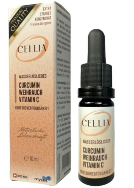 CELLIA – wasserlösliches Curcumin Weihrauch Vitamin C bis 100% Bioverfügbarkeit