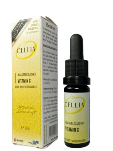 CELLIA – wasserlösliches Vitamin C bis 75 x stärker - bis 100% Bioverfügbarkeit