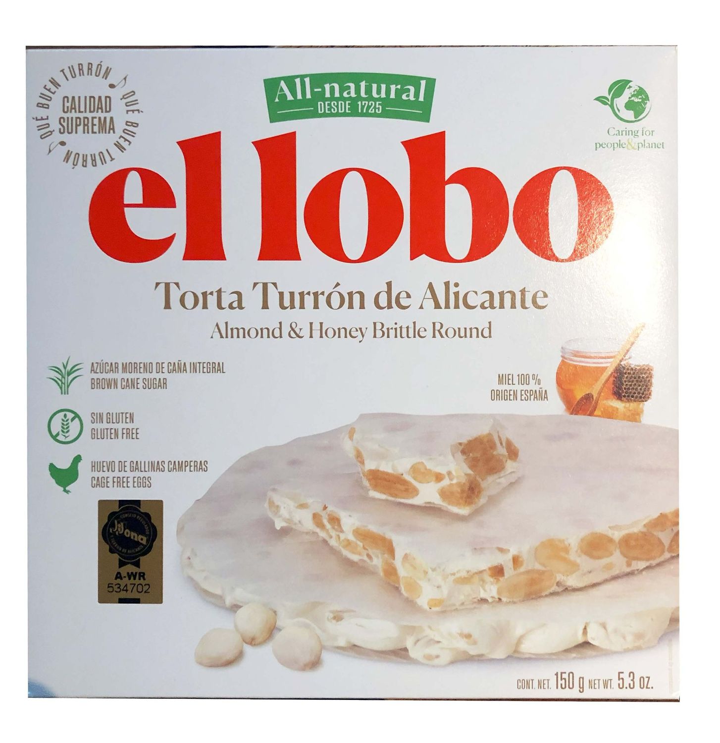 EL Lobo Torta Turrón de Alicante 150g