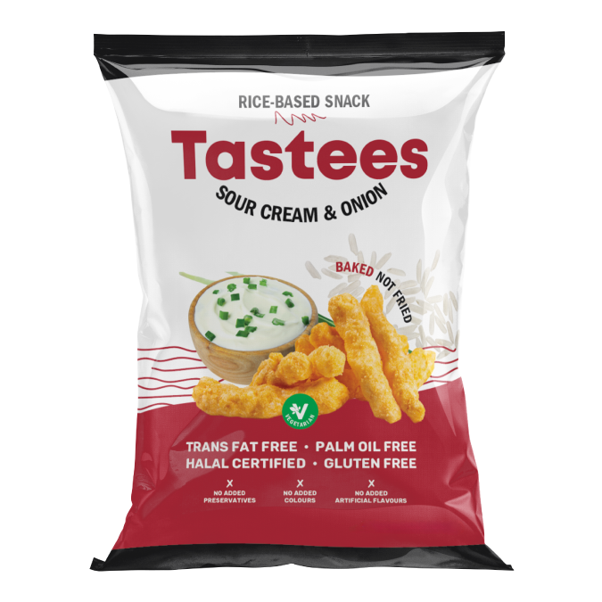 Tastees Rice Snack Cream Onion