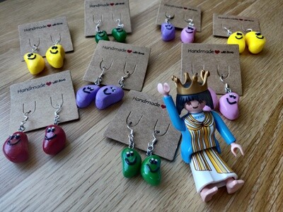 JellyBean Buddies:  Hook Earrings! (Pierced Ears)