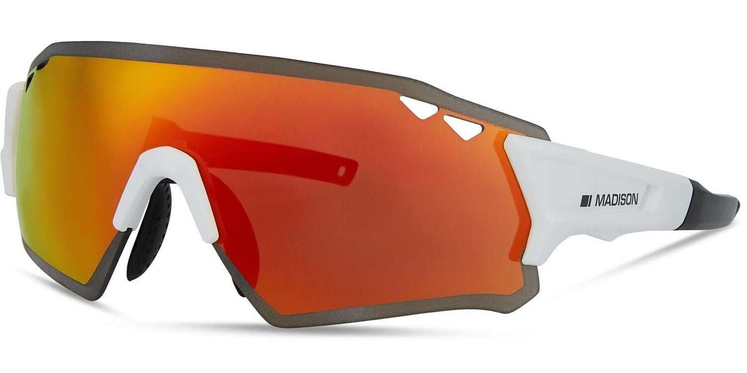 Madison Stealth Glasses – Matt White / Fire Mirror