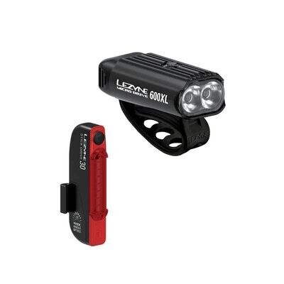 Lezyne MICRO DRIVE 600XL / STICK Front and Rear Light set