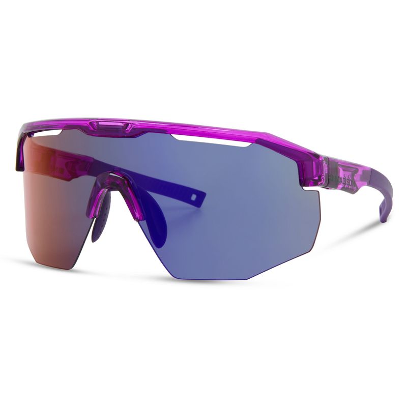 Madison Cipher Crystal Gloss Purple Sunglasses - Purple Mirror Lens