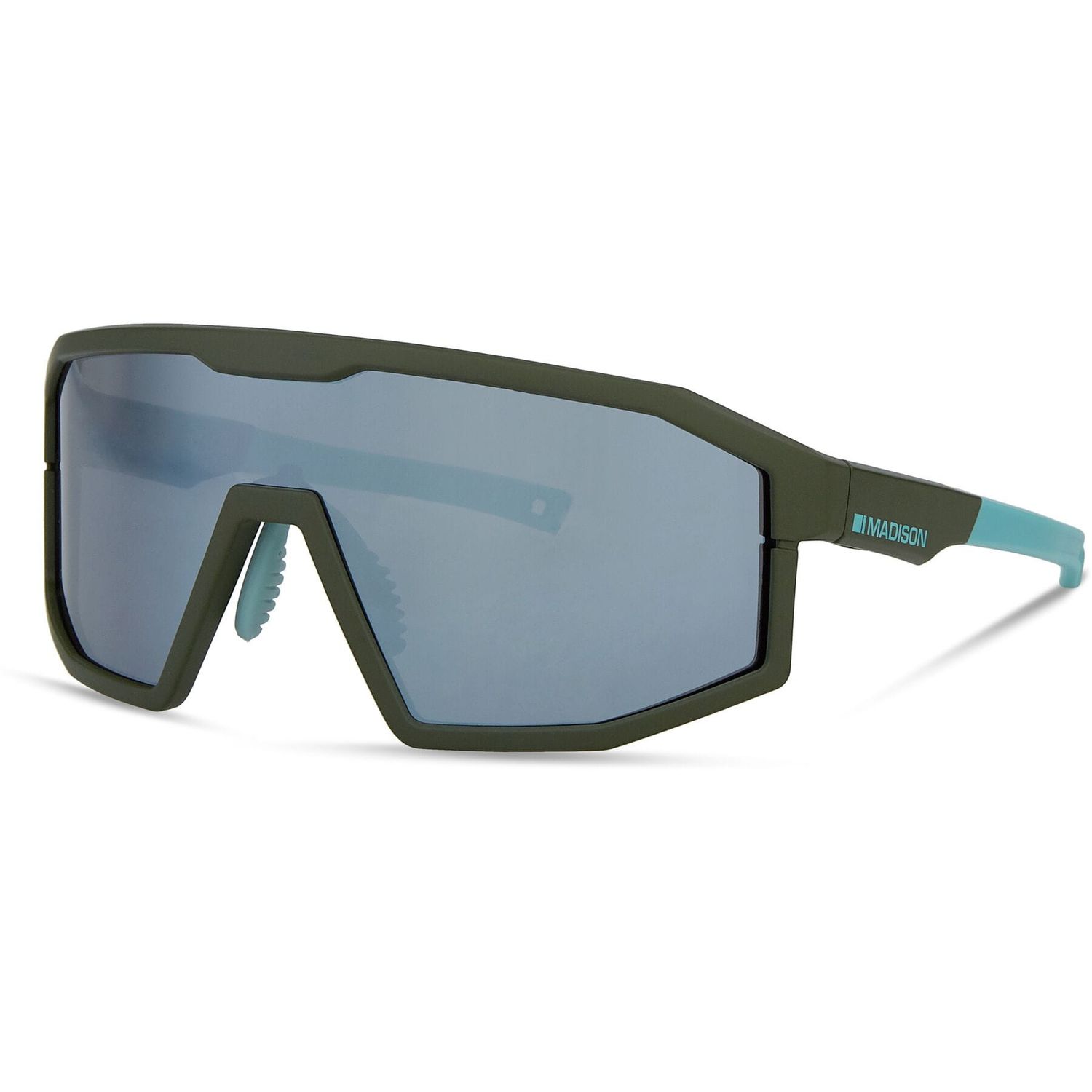 Madison Enigma Matt Olive Sunglasses - 3 Lens Pack - Smoke Mirror  Amber  Clear