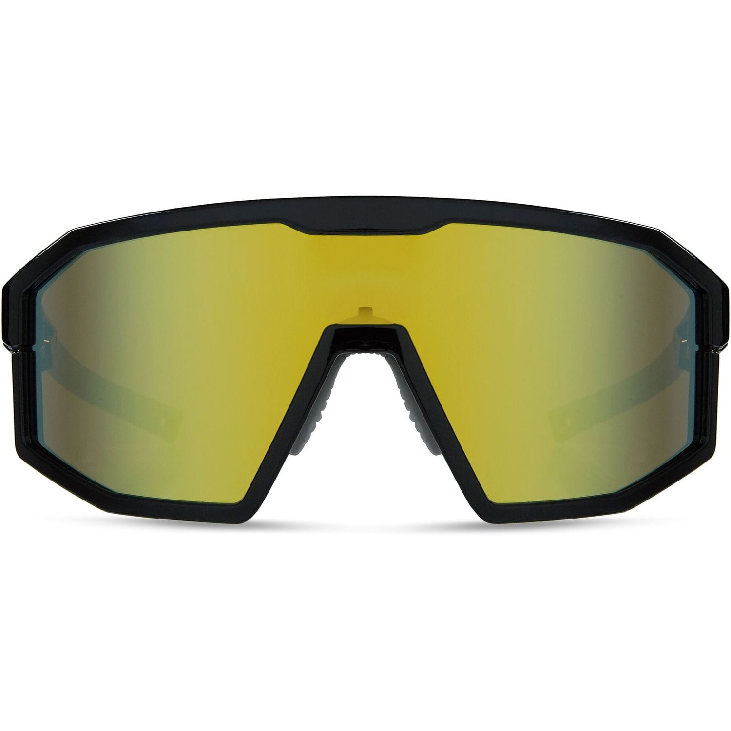 Madison Enigma Gloss Black Sunglasses - Bronze Mirror Lens