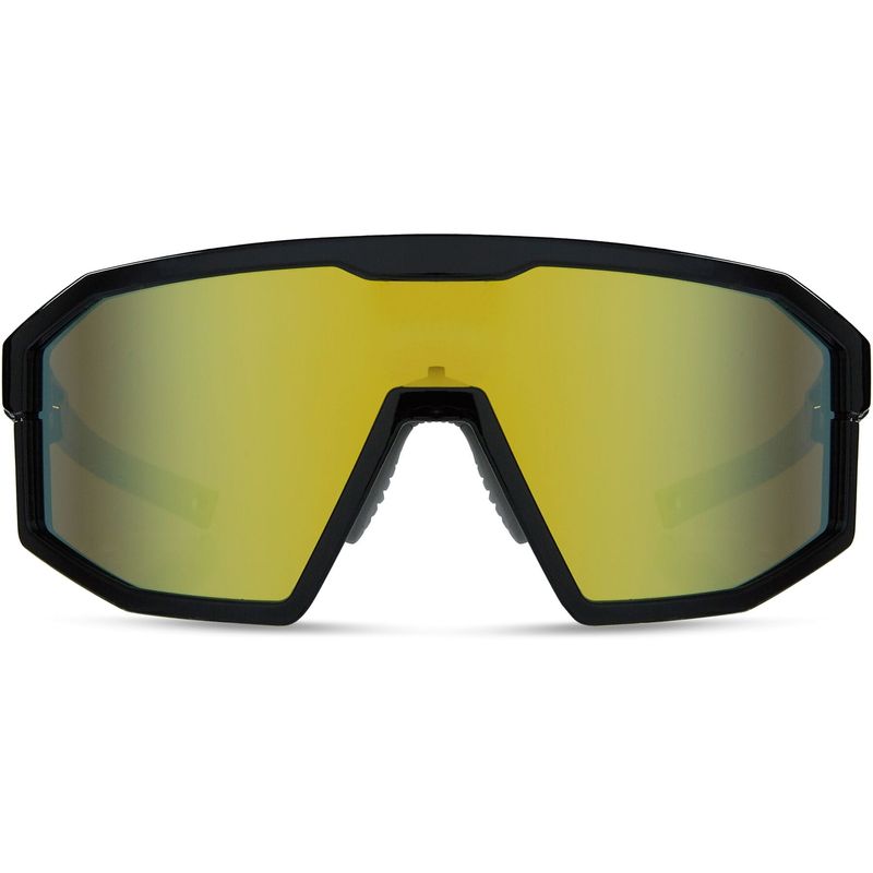 Madison Enigma Gloss Black Sunglasses - Bronze Mirror Lens