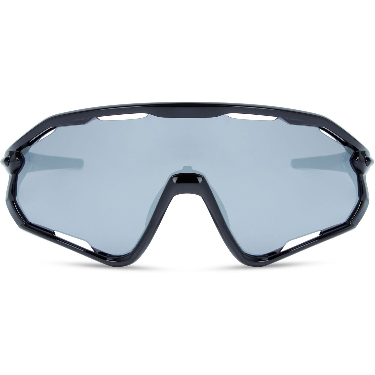 Madison Code Breaker Gloss Black Sunglasses - Silver Mirror Lens