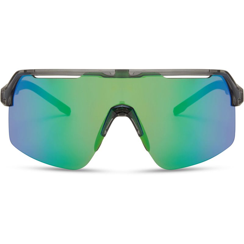 Madison Crypto Air Crystal Smoke Sunglasses - Green Mirror Lens