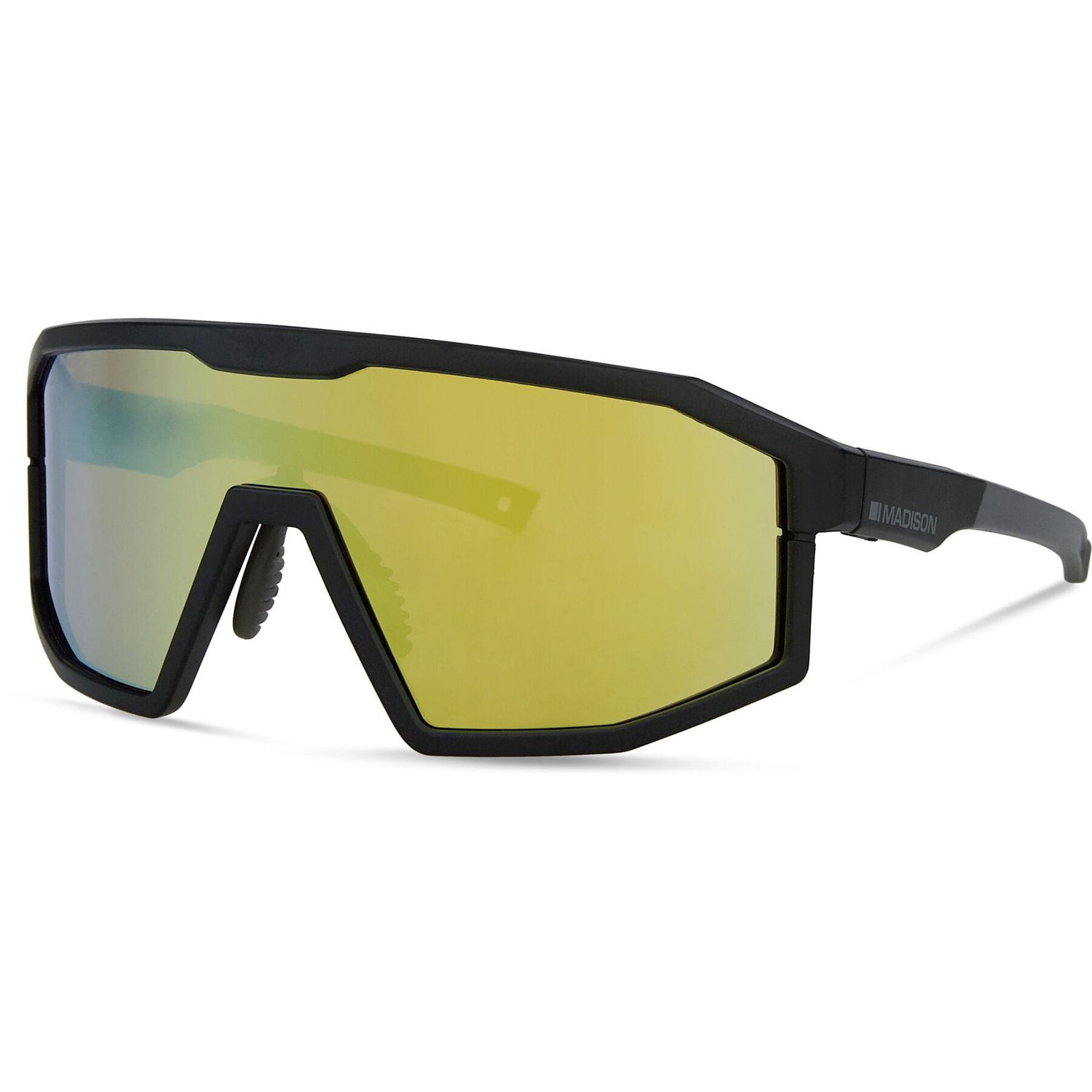 Madison Enigma Matt Black Sunglasses - 3 Lens Pack - Bronze Mirror / Amber / Clear