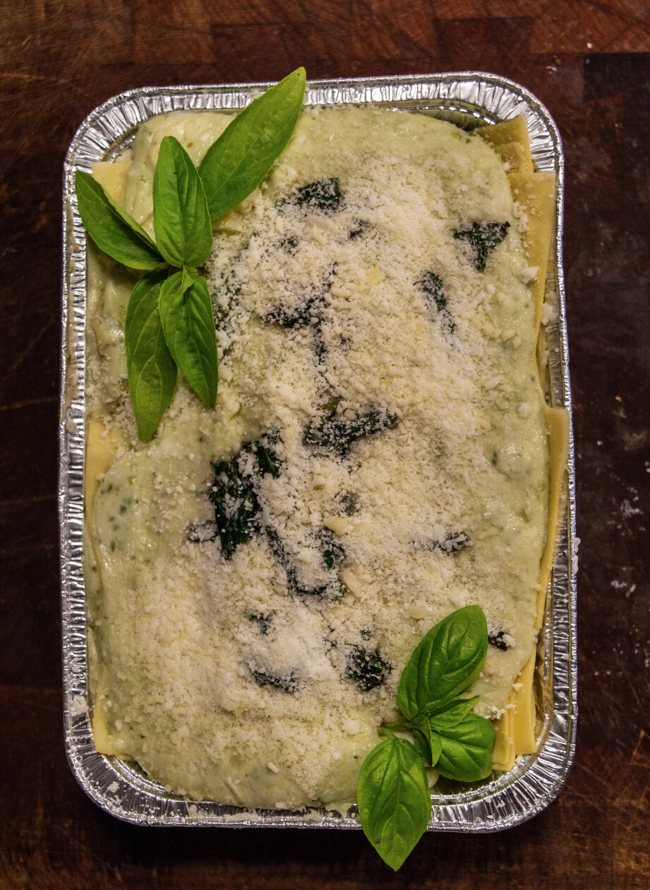 Lasagne al pesto e erbette