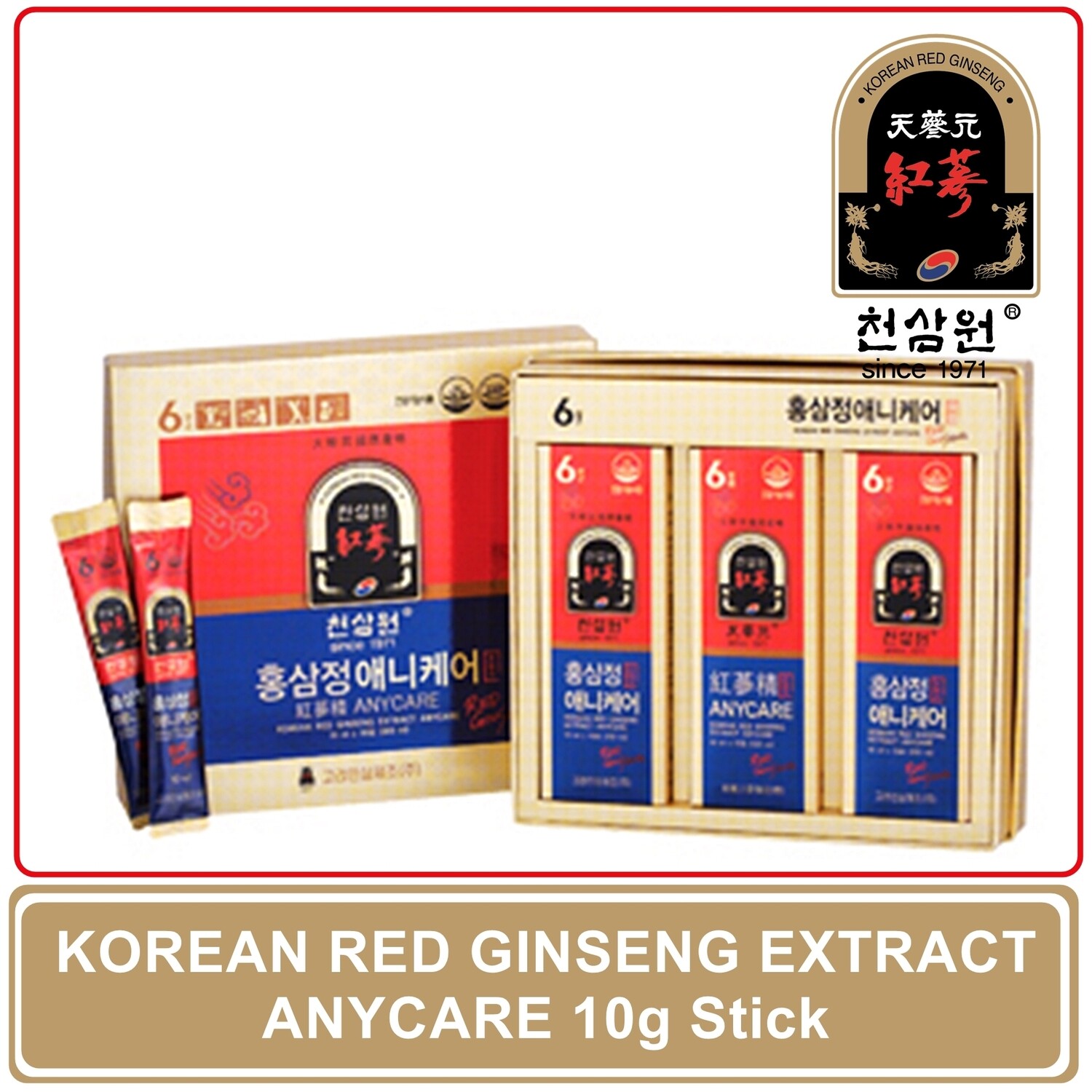 Korean Red Ginseng Extract - AnyCare - 10ml per stick