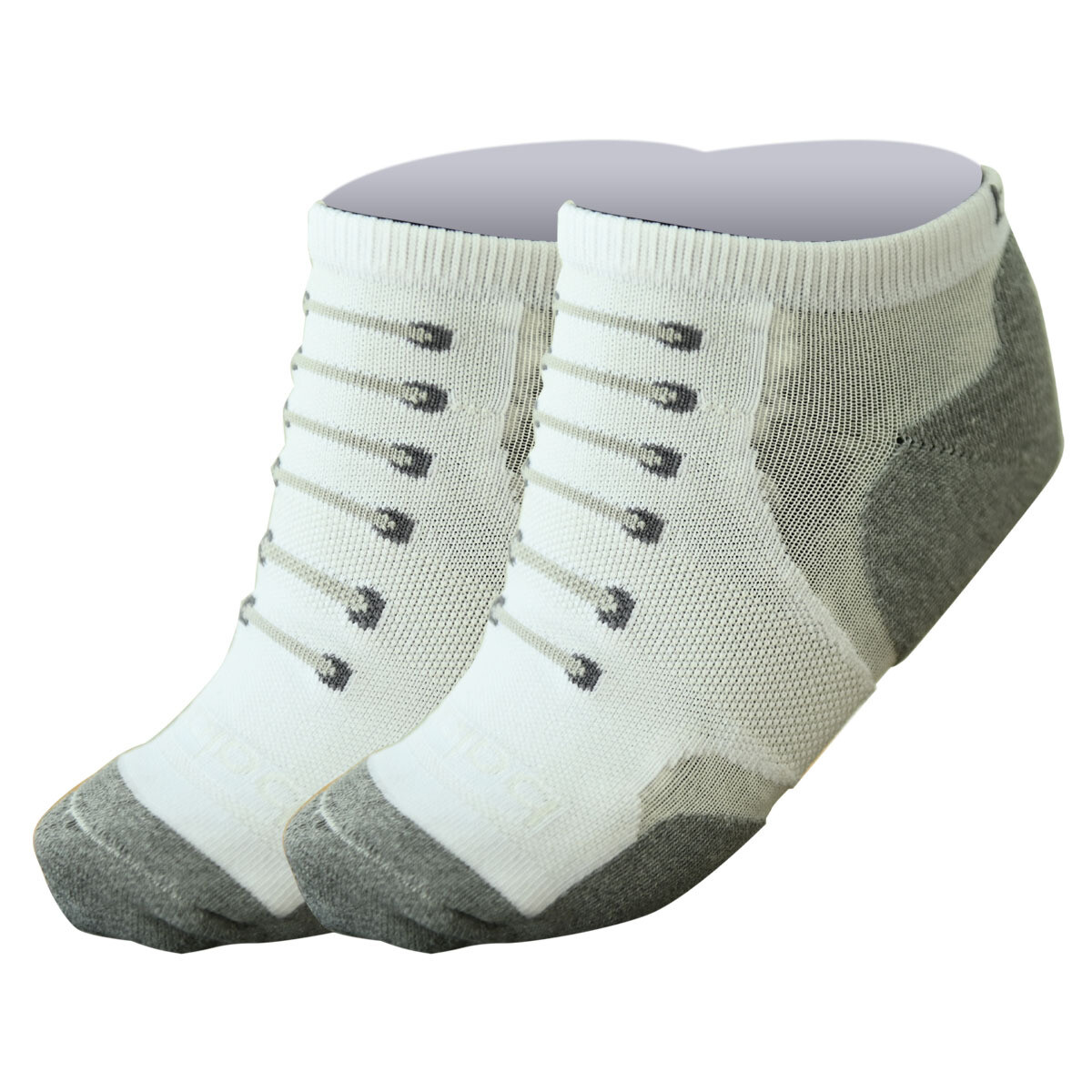 Paquete 3 Calcetines CB Confort, Color/Talla: Blanco con Gris, Talla 27/30 cm