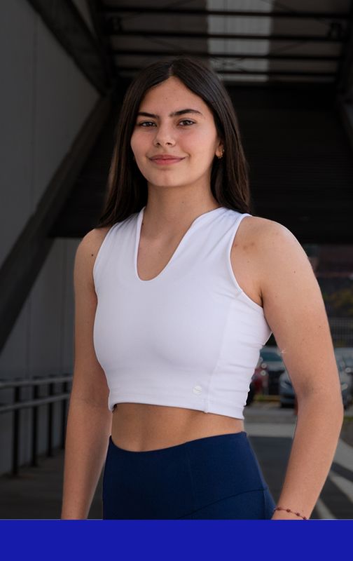 CROP TOP V BLANCO