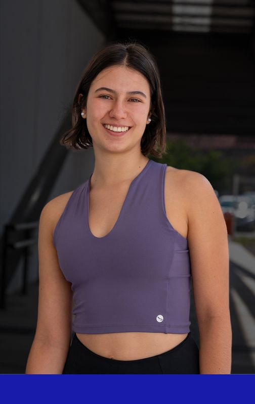 CROP TOP V PURPLE