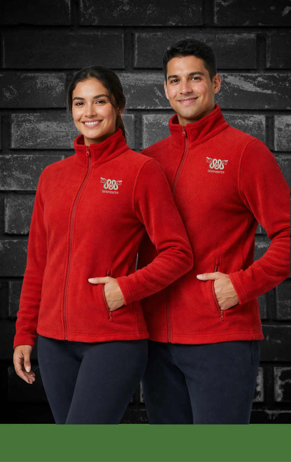 Sudadera con cierre Serpientes Roja