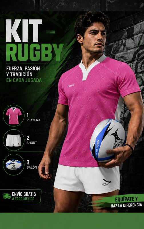 Kit Training Rugby Rosa Kit Training Rugby Rosa