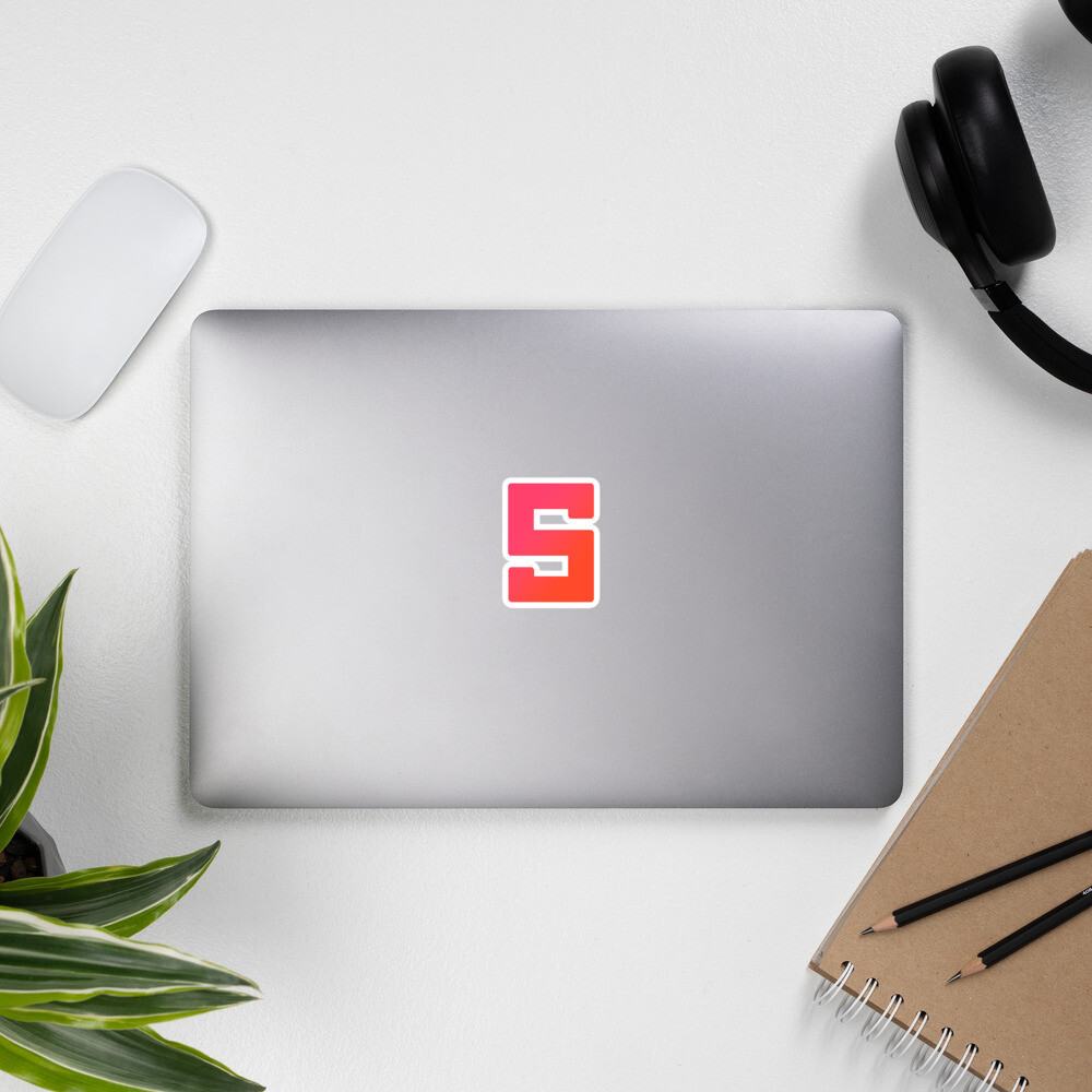 Red-Orange Logo stickers