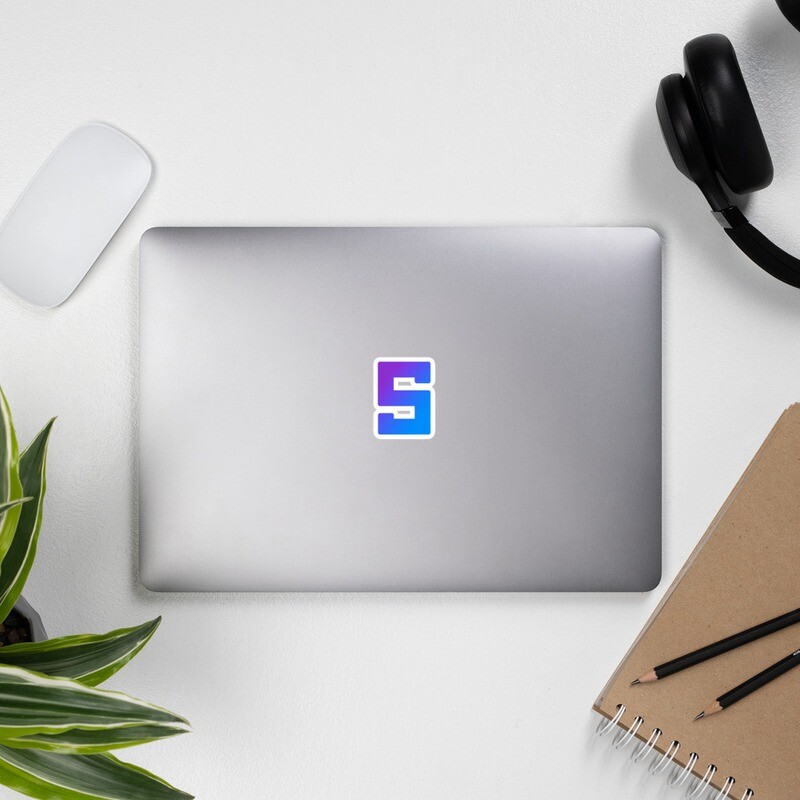 Purple-Blue Logo stickers